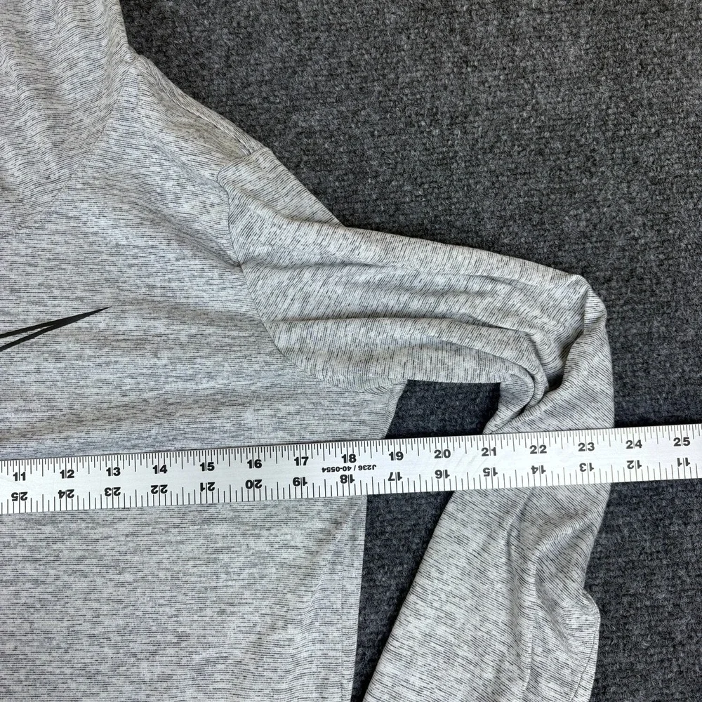 Nike Dry Victory Dri-FIT Hoodie Women Medium Heather Gray Swoosh Logo Activewear